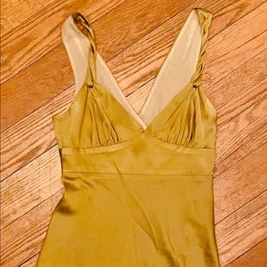 Trina Turk Yellow Silk Tank Size Small